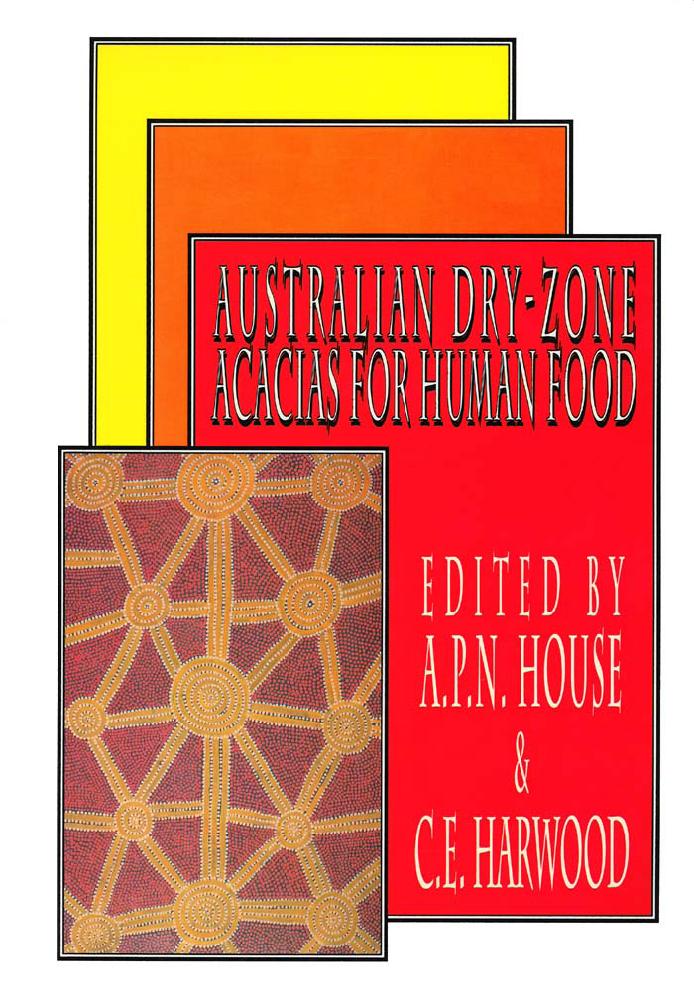 The cover image featuring four rectangles of different colours, the one in the foreground with an image of interconected lines and circles.