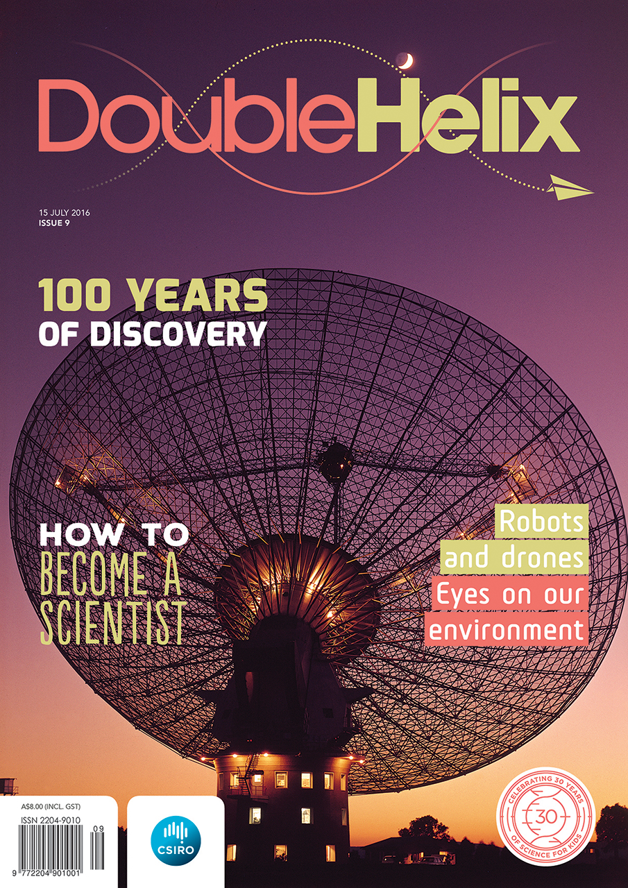 Cover featuring Parkes radio telescope on a purple background.