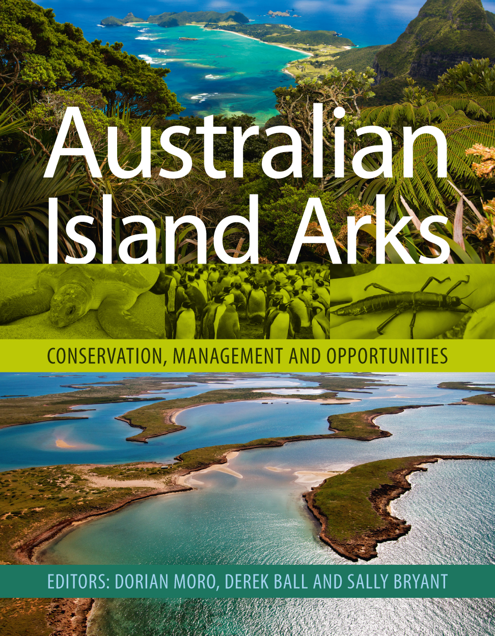 Cover of Australian Island Arks featuring photos of islands and the wildlife found on them.
