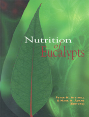 The cover image of Nutrition of Eucalypts, featuring a close up of a green