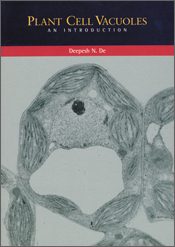 The cover image of Plant Cell Vacuoles, featuring a plant cell, set agains