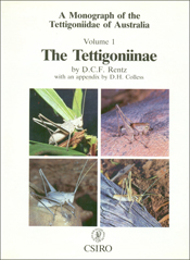 The cover image featuring four square images of crickets, set into a plain