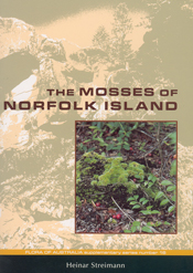 Cover image of Flora of Australia Supplementary Series 16, featuring coloured photograph of moss on a brown and green textured background