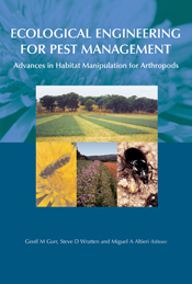 The cover image of Ecological Engineering for Pest Management, featuring f