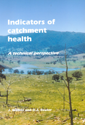 The cover image of Indicators of Catchment Health, featuring a panoramic v