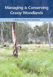 The cover image of Managing and Conserving Grassy Woodlands, featuring long green grass with trees and livestock in the background. The cover image of Managing and Conserving Grassy Woodlands, featuring long green grass with trees and livestock in the background.