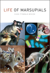 The cover image featuring three marsupial pictures with three smaller images of cells and a new born baby.