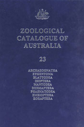 The cover image of Zoological Catalogue of Australia Volume 23, featuring