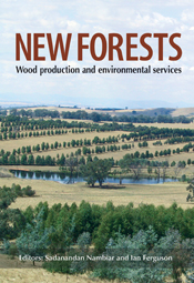 The cover image of New Forests, featuring a panoramic view of green trees
