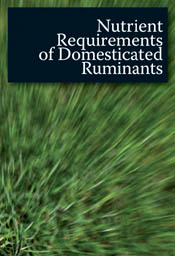 The cover image of Nutrient Requirements of Domesticated Ruminants, featur