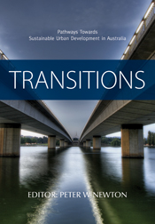 The cover image of Transitions, featuring the under side of two bridges vi
