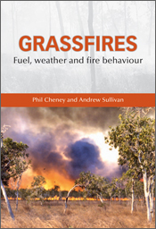 The cover image featuring a grass fire viewed from a distance with dry gra