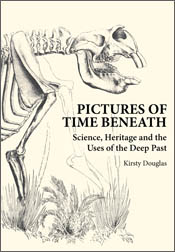 The cover image featuring a skelleton of a large animal with large teeth.