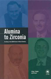 The cover image of Alumina to Zirconia, features four photographs of individual men each with their own coloured square.