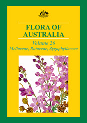 The cover image of Flora of Australia, featuring a green and gold backgrou