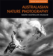 Cover image of Australasian Nature Photography, featuring a black and whit
