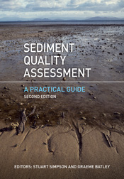 Cover image of Sediment Quality Assessment, featuring a large image of fla