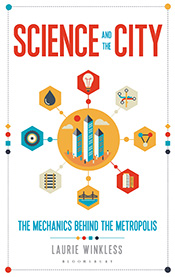 A graphical city linked by representations of the infrastructure and mecha