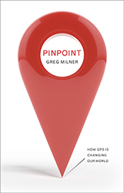 A stylised red electronic map pinpoint (à la Google Maps) with the title i