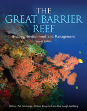 Cover of The Great Barrier Reef Second Edition featuring an orange coral r