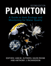 Cover of Plankton Second Edition, featuring a variety of plankton species against a black background