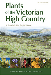 Cover of Plants of the Victorian High Country featuring an alpine plain, with thumbnails of various flowers