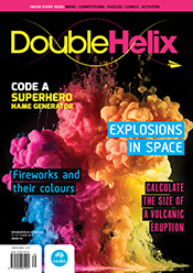 Cover of Double Helix magazine Issue 35 showing clouds of different colour