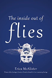 Cover of The Inside Out of Flies with white title text on a dark blue back