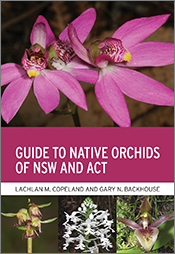 Cover of 'Guide to Native Orchids of NSW and ACT', featuring a variety of striking and colourful orchid flowers.
