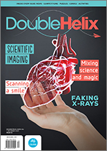 Cover of 'Double Helix' magazine issue 52, featuring a digital illustratio