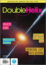 Cover of 'Double Helix' magazine issue 61, showing a digital illustration