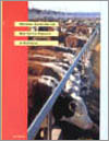 The cover image of National Guidelines for Beef Cattle Feedlots in Australia, featuring brown and white cows outside feeding from underneath a thin me The cover image of National Guidelines for Beef Cattle Feedlots in Australia, featuring brown and white cows outside feeding from underneath a thin me