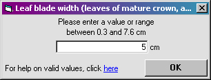 Leaf blade width
