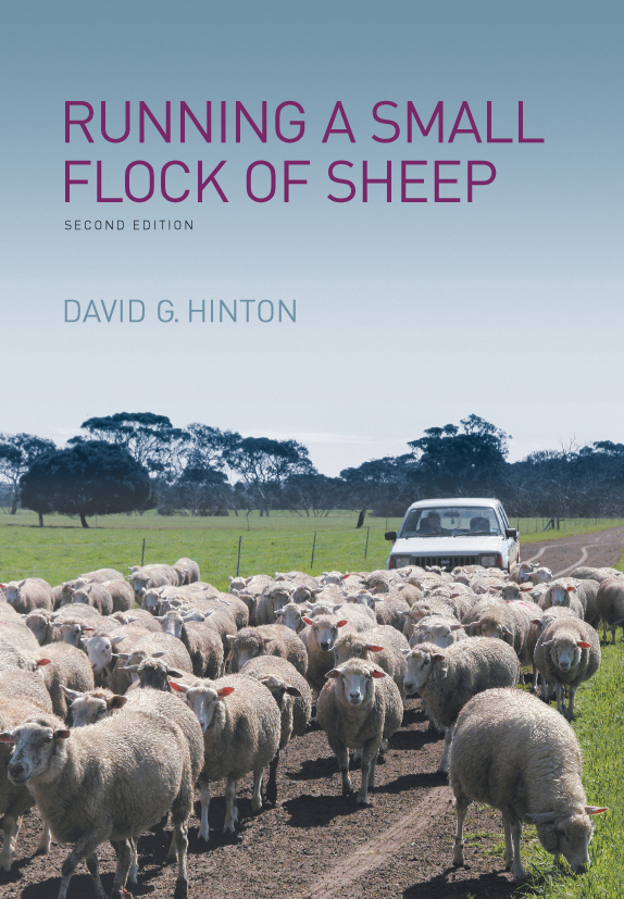 The cover image featuring a flock of white sheep being herded down a dirt road by a white ute, with green grass and clear skies in the background.