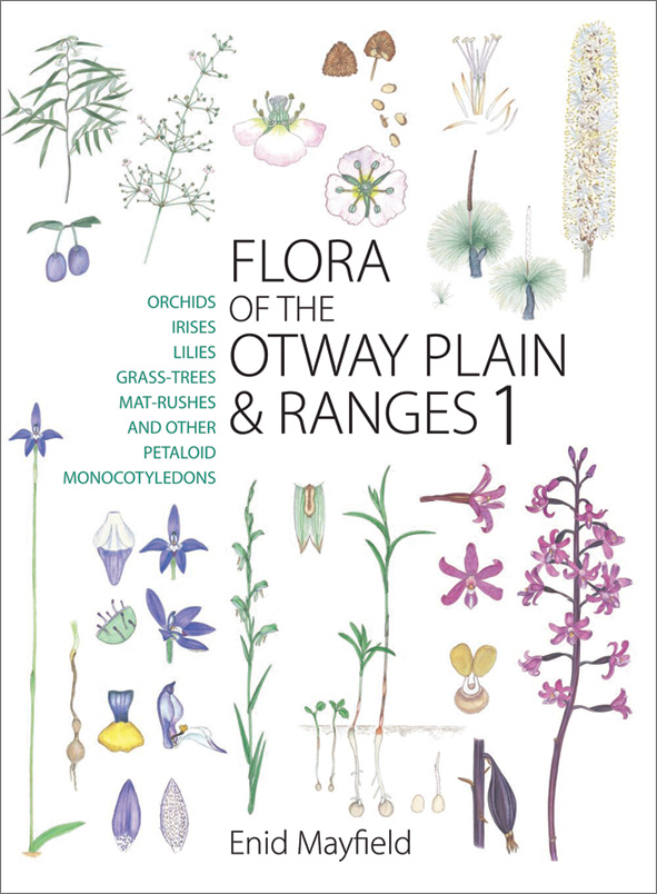 The cover image featuring various purple, green and pink coloured flora against a plain white background.