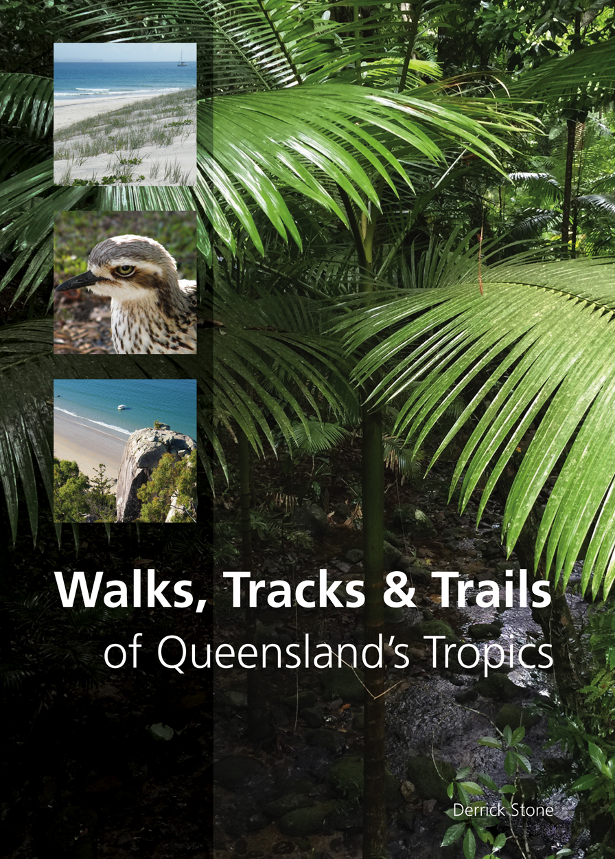 Cover image featuring a background of ferntrees and thumbnail images of beaches and a seabird.