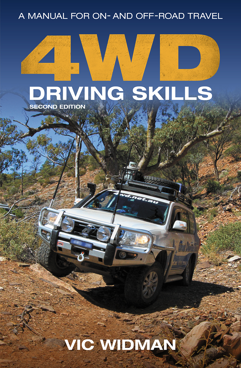 Cover of 4WD Driving Skills, featuring a photo of a white four-wheel drive vehicle maneuvering over rugged terrain