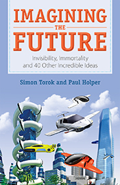 Cover featuring an image of cars flying across a futuristic city backdrop.