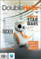 Cover image shows photograph of the new Star Wars rolling robot.
