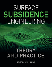 Cover of Surface Subsidence Engineering featuring a green digital model of a landscape surface on a black background