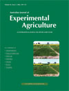 Australian Journal of Experimental Agriculture