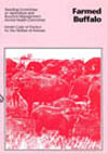 Cover image of Model Code of Practice for the Welfare of Animals: Farmed Buffalo, featuring red photograph of buffalo herd on a pink background