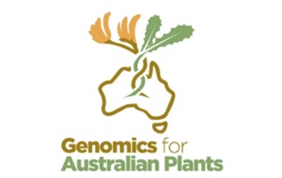 Emblem of Genomics for Australian Plants that develops genomics resources for improving Australian flora knowledge.