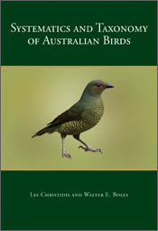 The cover image of Systematics and Taxonomy of Australian Birds, featuring